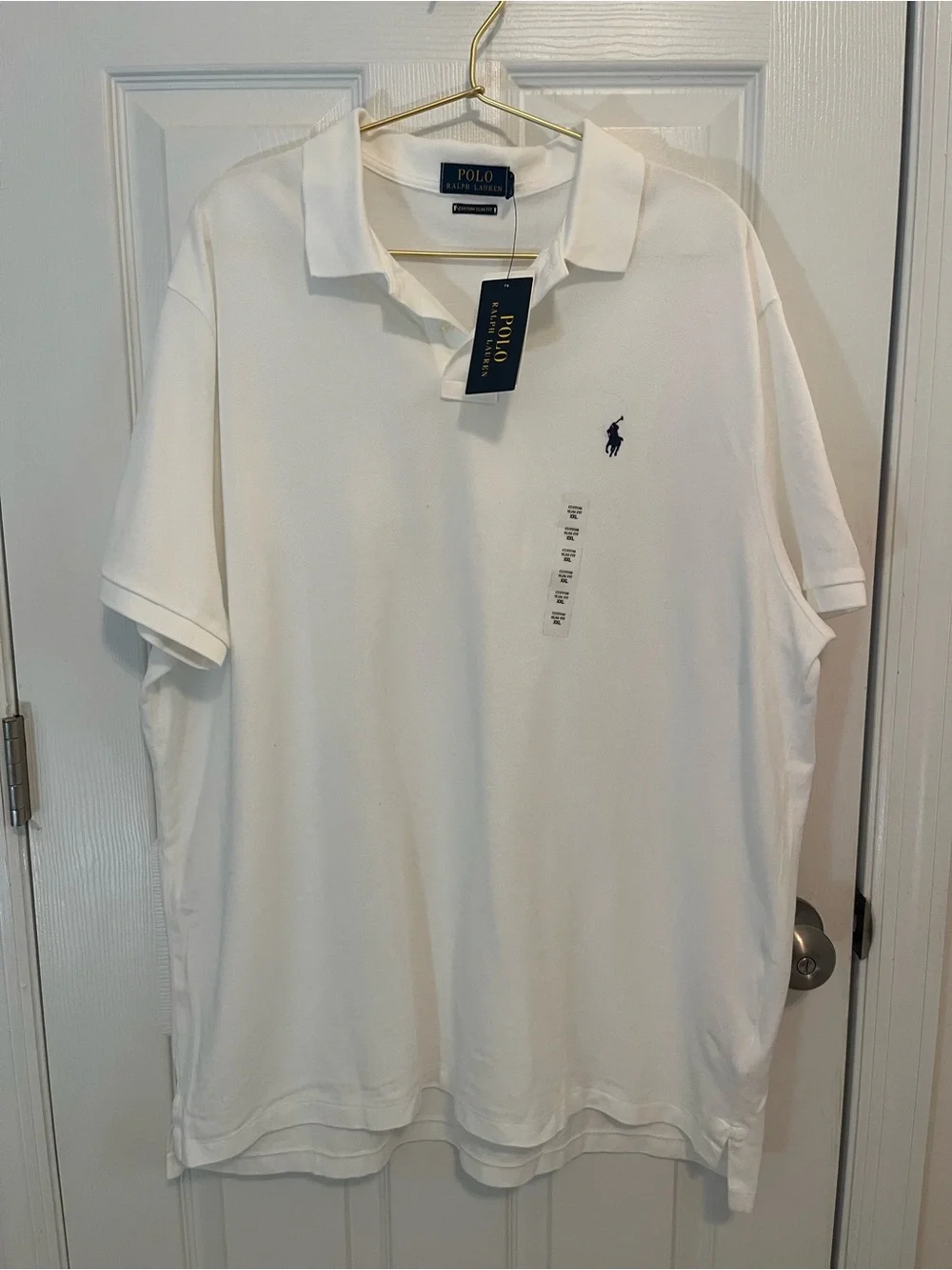 NWT Ralph Lauren Custom Slim Fit Polo Shirt – White – Men’s XXL